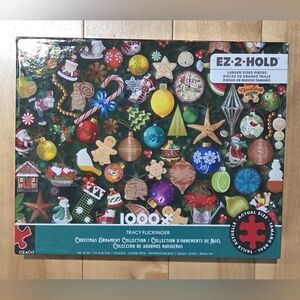NEW Tracy Flickinger's 'Christmas Ornament Collection' 1,000 Piece Puzzle